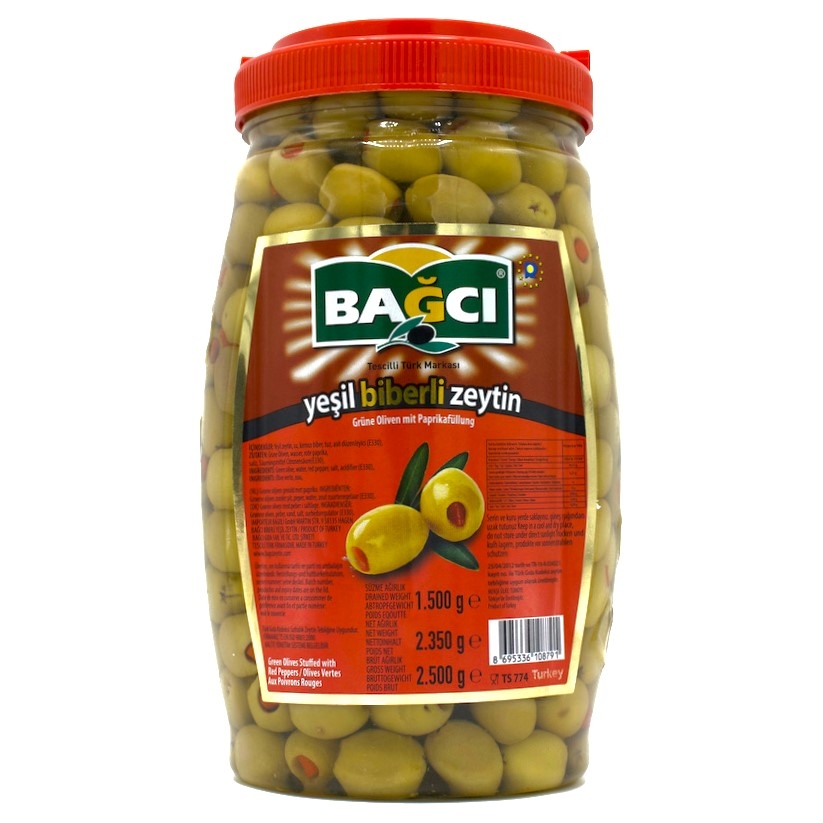 BAGCI PET BIBERLI GROENE OLIJVEN 1.5KG