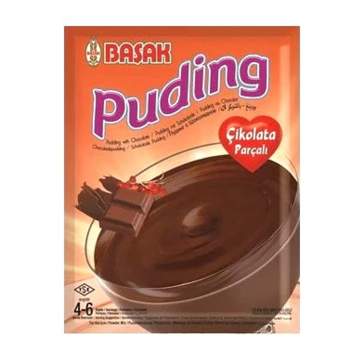 BASAK PUDDING CHOCOLADE STUKJES 130G