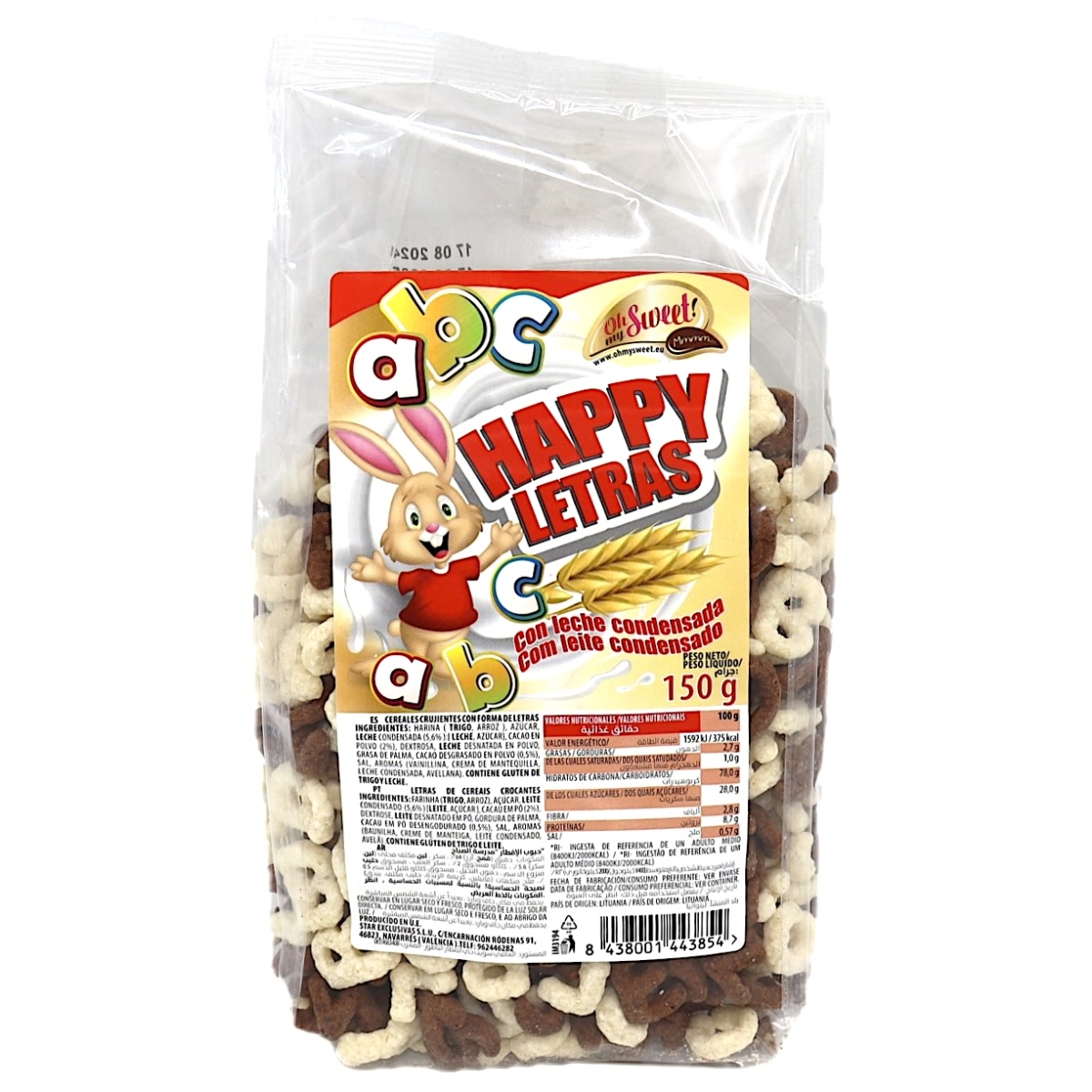 CEREALS CORNFLAKES HAPPY LETRAS 150G