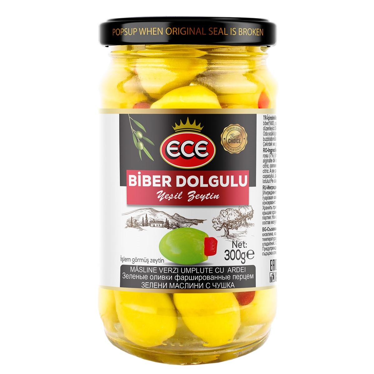 ECE BIBERLI GROENE OLIJVEN 320CC
