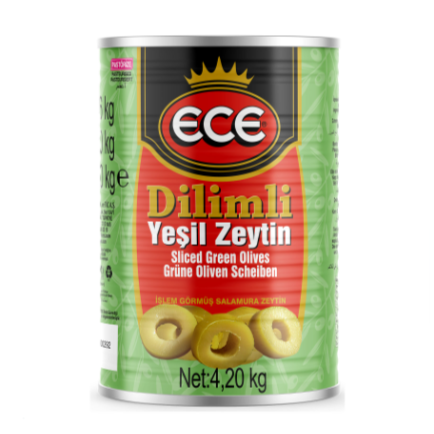 ECE GESNEDEN GROENE OLIJVEN 2KG