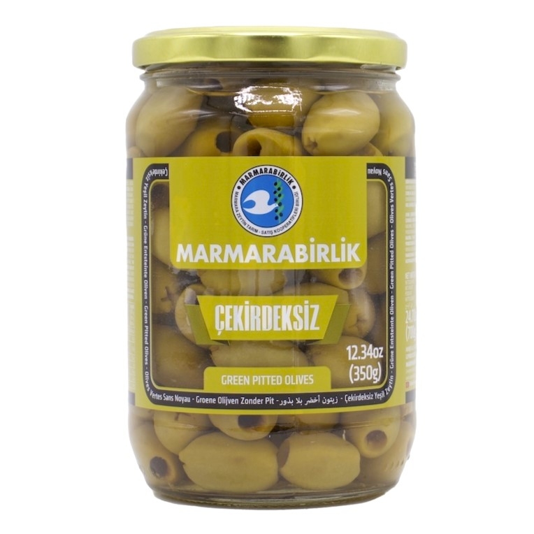 MB ZONDER PIT GROENE OLIJVEN 350G GLAS