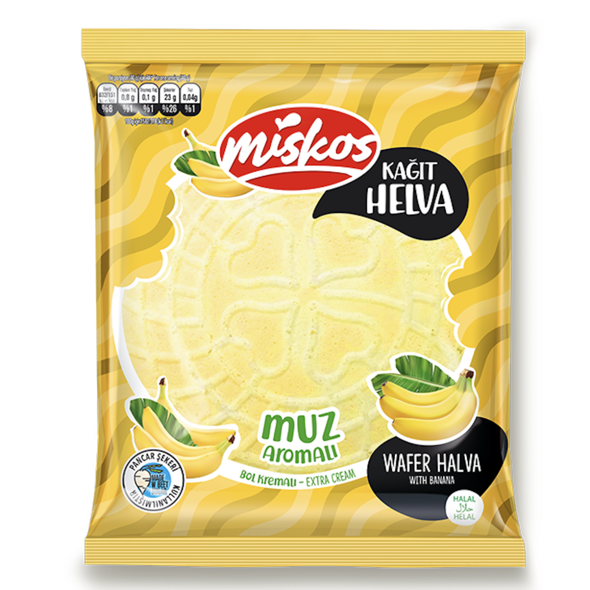 MISKOS HALVA WAFFEL BANAAN 45G