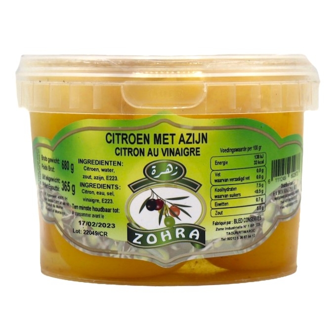 ZOHRA CITROEN IN ZUUR 600G