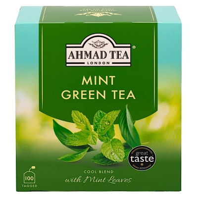 AHMAD MINT GROENE THEE ZAKJES 100'S
